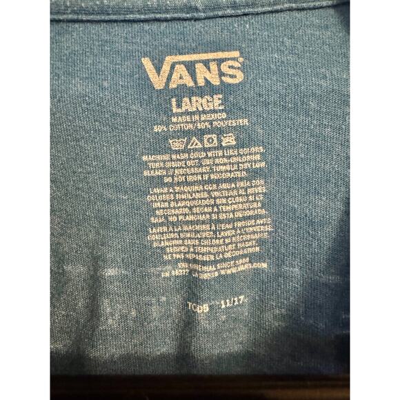 Vans Off The Wall - Men's Shirt - Triangle logo front & back, Blue, Size L - Picture 8 of 8
